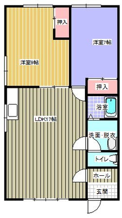 ニュー山下町マンションＡ棟の物件間取画像